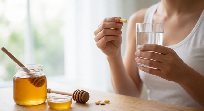 mejor producto para picaduras de mosquitos, Persona tomando medicamento oral para aliviar picaduras de insectos