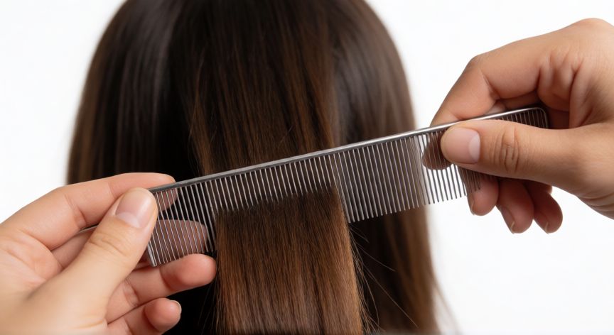 mejor producto para piojos y liendres, Uso de peine fino para eliminar liendres del cabello
