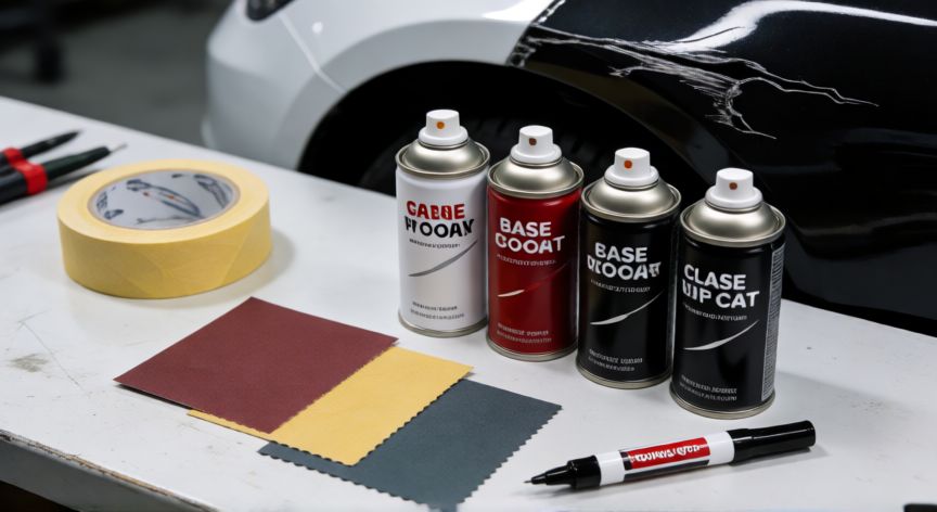 mejor producto para reparar arañazos coche, Kit completo de reparación de arañazos profundos con pinturas y lijas