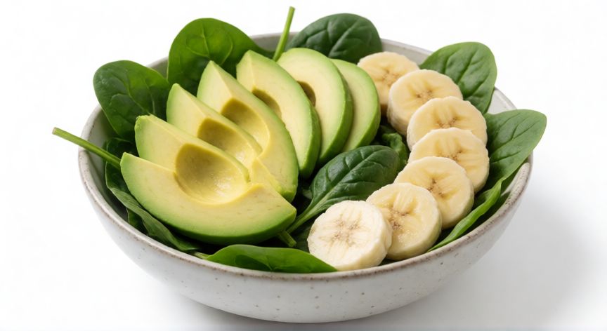 mejor producto para retención de líquidos, Alimentos ricos en potasio como aguacate y plátano para evitar la retención