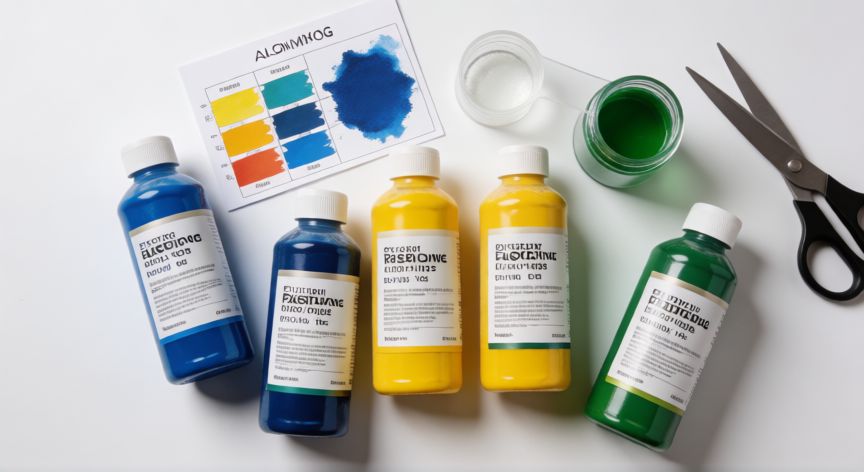 mejor producto para teñir ropa, Juego de tintes textiles profesionales de colores variados con fijador y guías