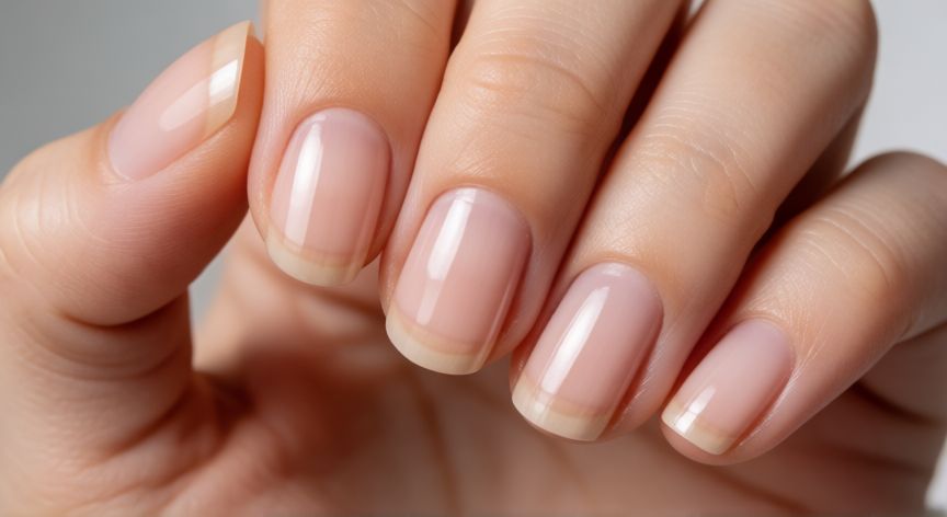 mejor producto para uñas dañadas, Manos con uñas naturales sanas y brillantes después del tratamiento