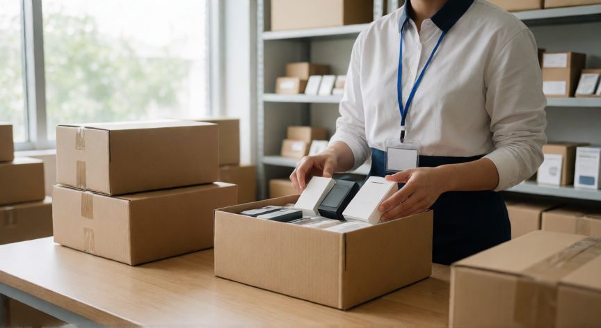mejor producto para vender, Embalaje de productos para venta online en almacén