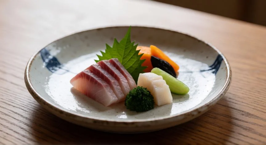mejor restaurante del mundo pais, Plato de alta cocina japonesa con presentación minimalista