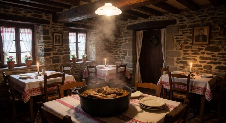mejor restaurante pais vasco carne, Cocina tradicional vasca con guiso de carne en olla de barro
