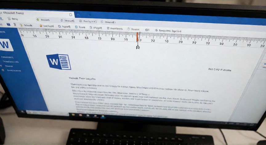 mostrar en word regla, Vista de Microsoft Word con la regla horizontal activa en la parte superior del documento