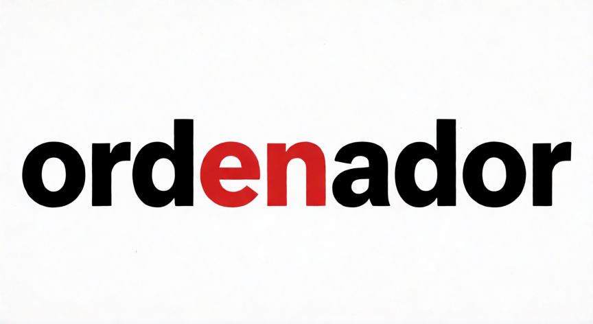 Diagrama de la palabra ordenador destacando la sílaba tónica na