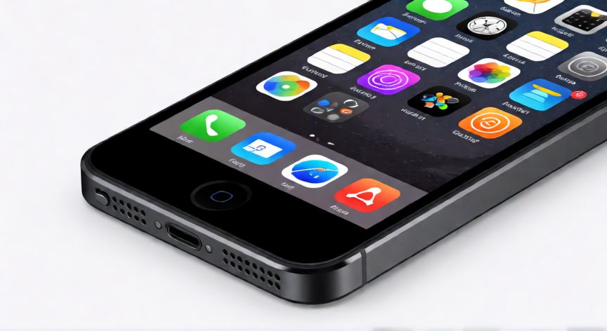 para qué sirve iphone 5 mg, iPhone 5 sobre una superficie blanca mostrando su pantalla