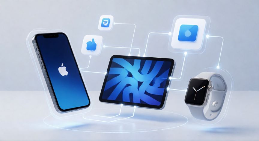 por qué iphone es tan caro, Representación gráfica del ecosistema de dispositivos conectados de Apple