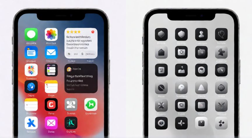 por qué iphone no tiene google, Comparación de consistencia visual en interfaces móviles