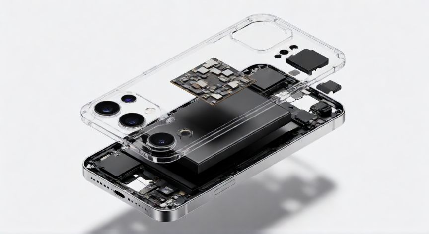 por qué iphone vamos, Vista técnica de los componentes internos de un smartphone