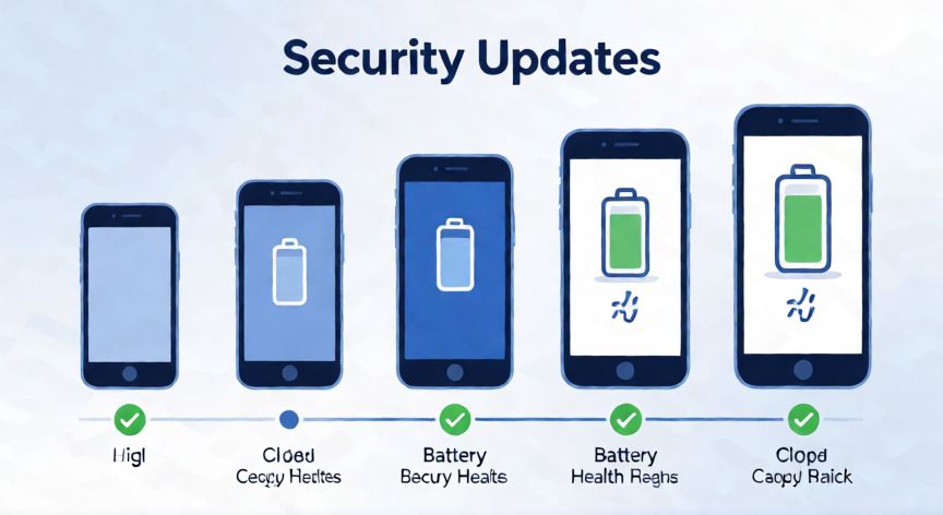 por qué iphone van, Línea de tiempo conceptual del soporte a largo plazo y actualizaciones de iOS
