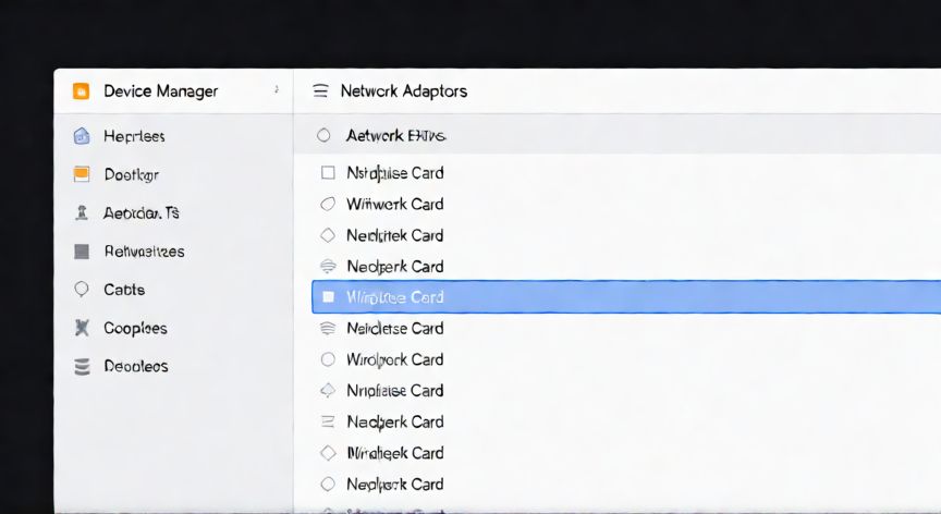 por qué mi ordenador no detecta el wifi de casa, Pantalla del gestor de dispositivos mostrando la tarjeta de red inalámbrica
