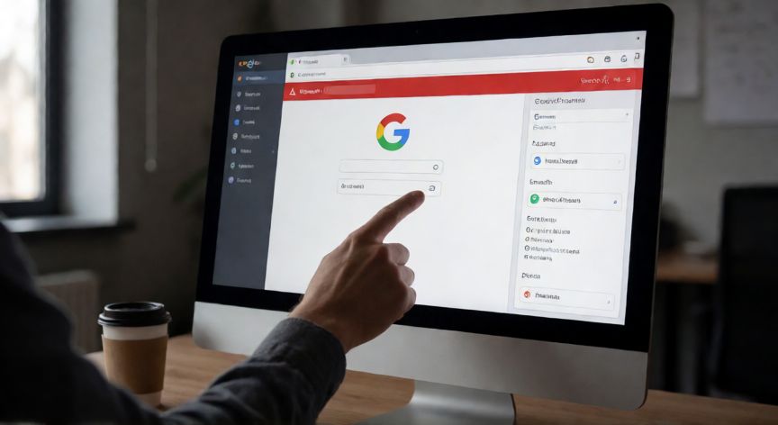 porque google bloquea paginas, Panel de Google Search Console mostrando una alerta de penalización manual