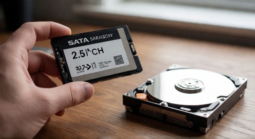 porque google esta lento en mi pc, SSD y disco duro HDD lado a lado en un escritorio mostrando la diferencia de tecnología