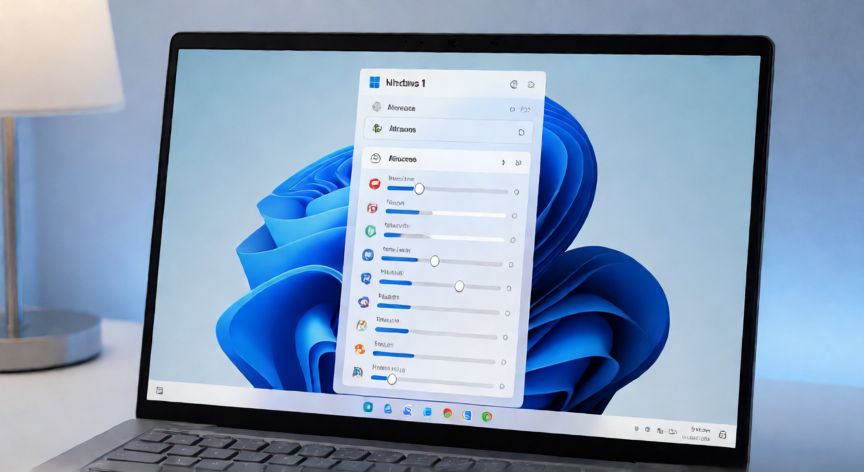 porque google no tiene sonido, Panel de configuración de sonido de Windows mostrando el mezclador de volumen y el dispositivo de salida predeterminado