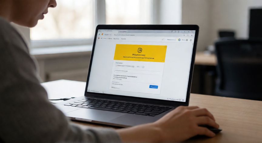 porque google quiere eliminar mi cuenta, Persona preocupada revisando una notificación de advertencia de Google en su laptop