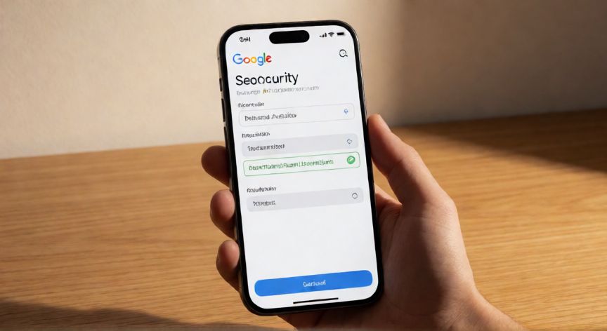 porque google quiere eliminar mi cuenta, Smartphone mostrando la configuración de seguridad de la cuenta de Google con verificación en dos pasos activada