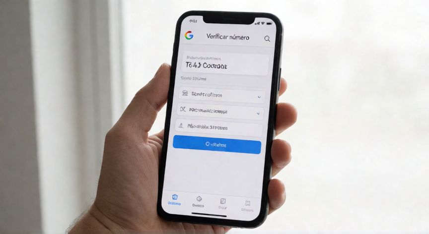 porque google rechaza mi numero de telefono, Pantalla del teléfono mostrando las opciones de verificación de número en la configuración de seguridad de Google