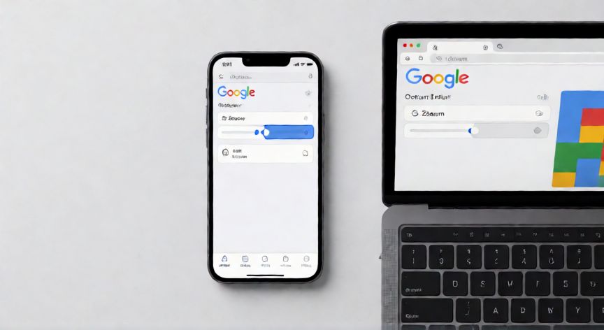 porque google se ve pequeño en mi celular, Comparación del tamaño de Google en móvil y ordenador junto a ajustes de zoom