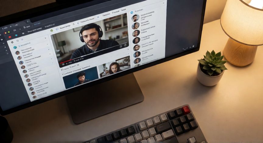porque google usa mucha ram, Espacio de trabajo con monitor mostrando varias pestañas del navegador abiertas y consumo elevado de memoria