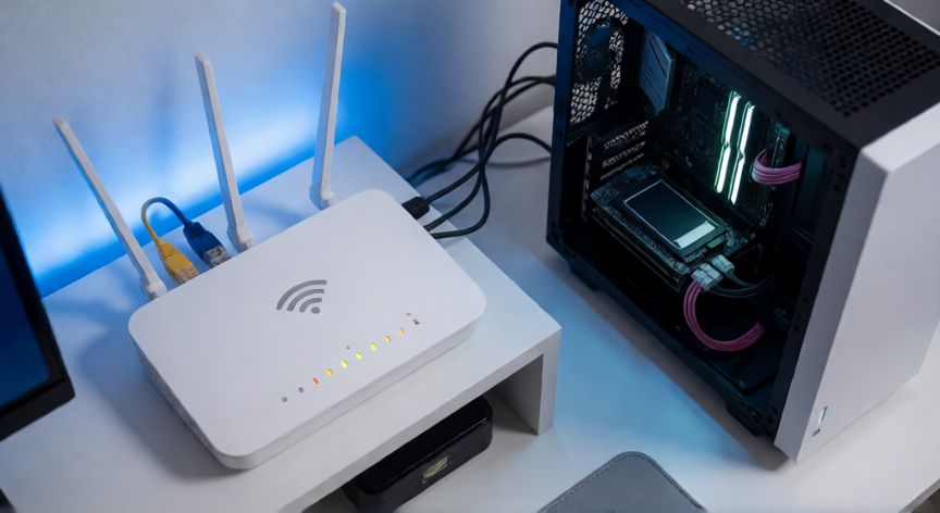 porque google va tan lento, Configuración de red doméstica con router y equipo con SSD y RAM para mejorar la velocidad de navegación