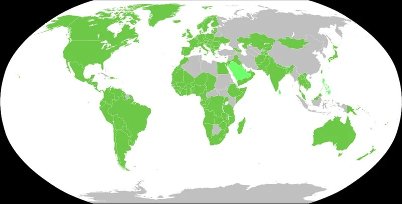 Mapa mundial de disponibilidad actual de Google Wallet por países