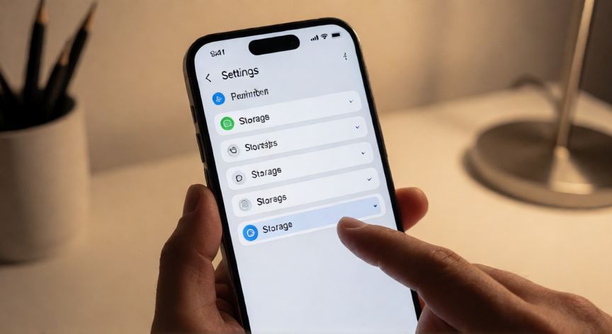 porque no funciona google keep, Pantalla de ajustes del teléfono mostrando permisos de aplicación para resolver problemas de Google Keep