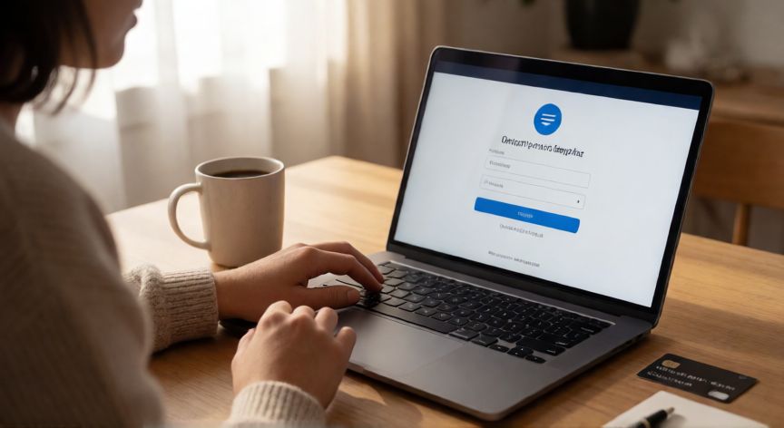 Persona intentando pagar su suscripción Google One desde el portátil y encontrándose con un error