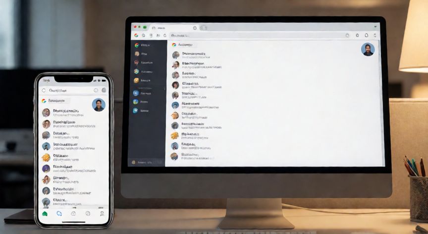 porque usar google chrome, Móvil y monitor sincronizados con la misma sesión de Chrome