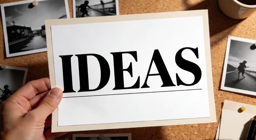 powerpoint en blanco y negro, Diseño monocromático de diapositivas impresas en blanco y negro sobre corcho con fotografías en escala de grises