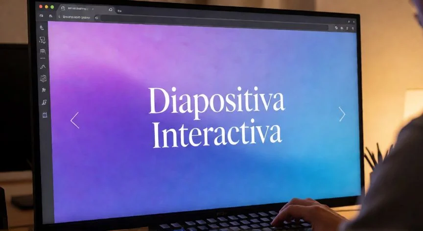 powerpoint en html, Presentación HTML interactiva en pantalla completa con navegación por teclado