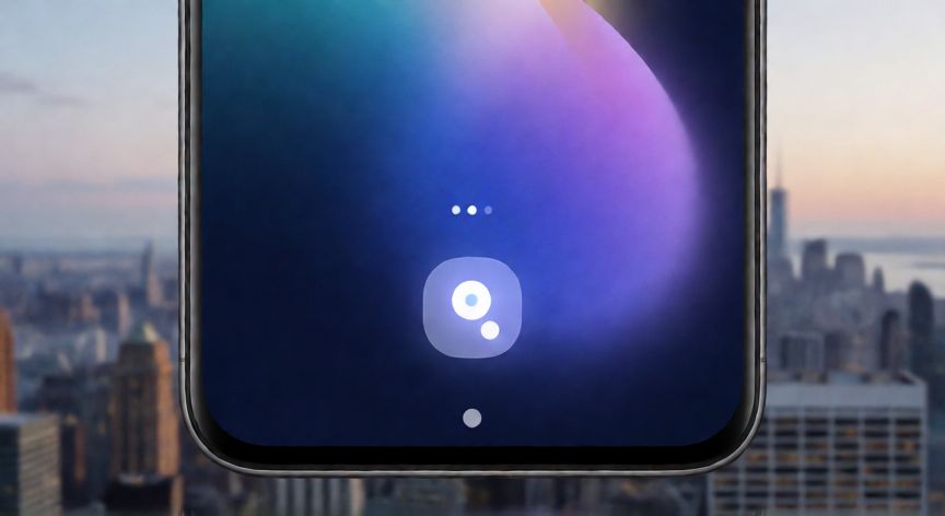 que android es el mas actual 2026, Pantalla de un smartphone moderno mostrando la interfaz de Android 17 con diseño minimalista