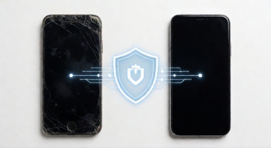 que android es obsoleto, Comparación visual entre un teléfono antiguo sin seguridad y uno nuevo actualizado
