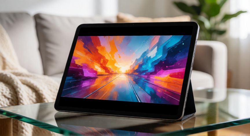 que android necesita netflix, Tableta reproduciendo video en alta definición en un salón