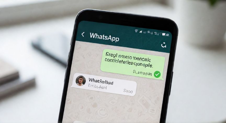que android no soporta whatsapp 2026, Pantalla de un teléfono Android mostrando la aplicación de WhatsApp