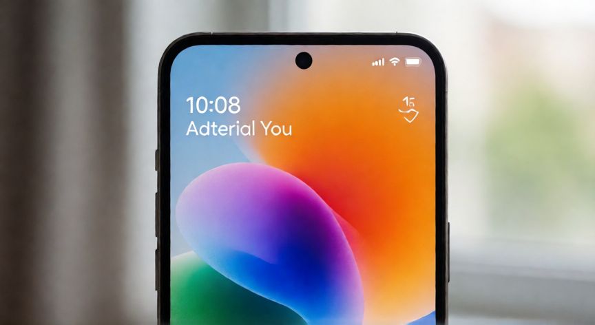que android se usa actualmente, Pantalla de un smartphone mostrando la interfaz de Android 15