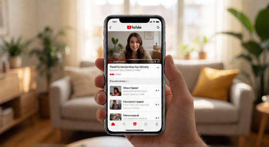 que android ya no es compatible con youtube, Persona viendo un video en YouTube en un teléfono móvil moderno