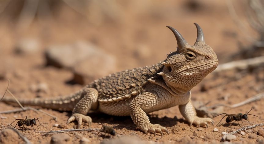 que animal come avispas, Lagarto de avispas en el desierto cerca de avispas del suelo