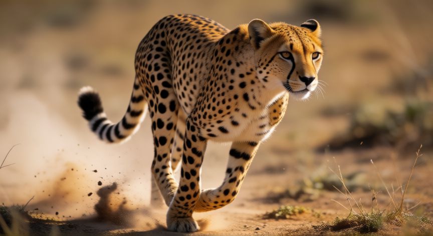 que animal corre mas rapido, Guepardo corriendo a maxima velocidad en la sabana