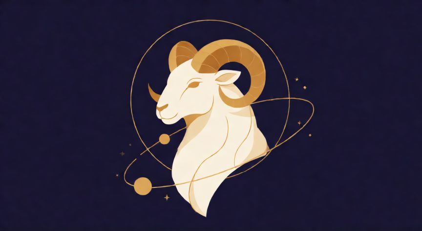 que animal es aries, Símble del signo de Aries representado por un carnero con anillos celestiales
