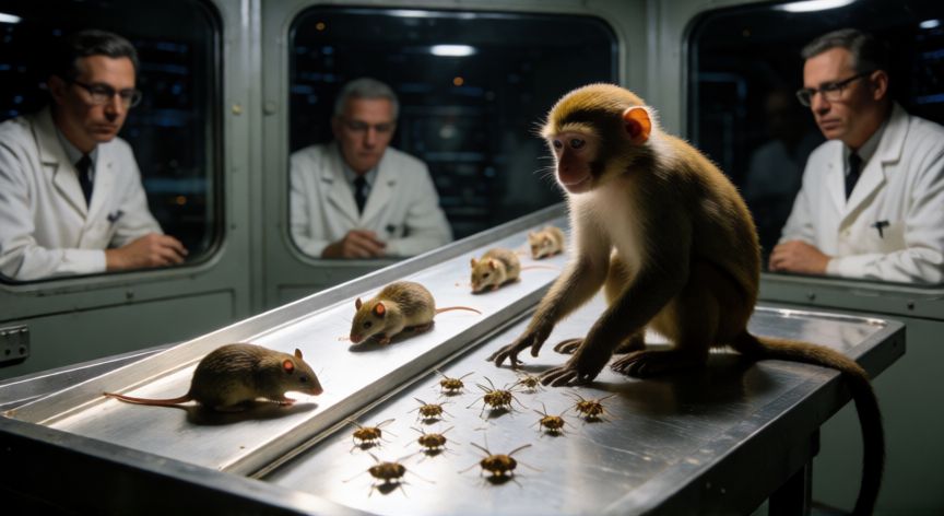 que animal fue al espacio, Animales enviados al espacio en misiones históricas durante la carrera espacial