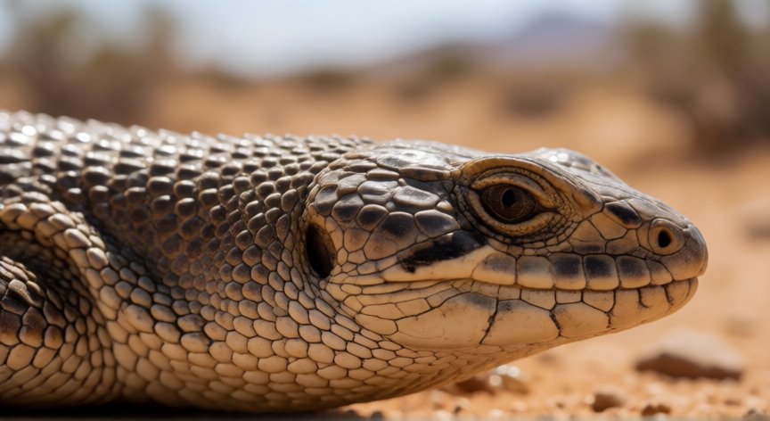 qué animal no bebe agua, Detalle de piel de reptil desértico adaptado a la sequía