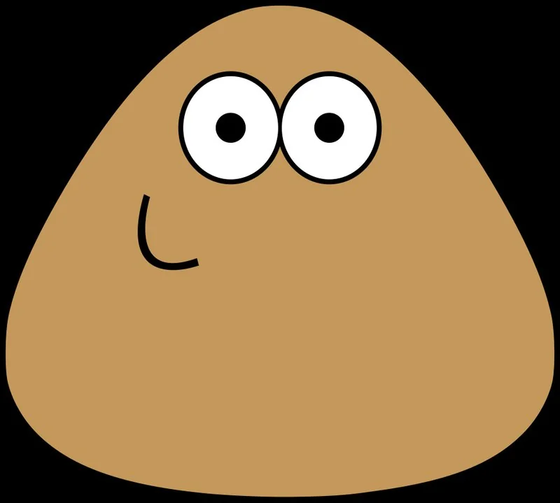 que animal o cosa es pou, Pou, alienígena marrón triangular con grandes ojos, personaje principal del juego