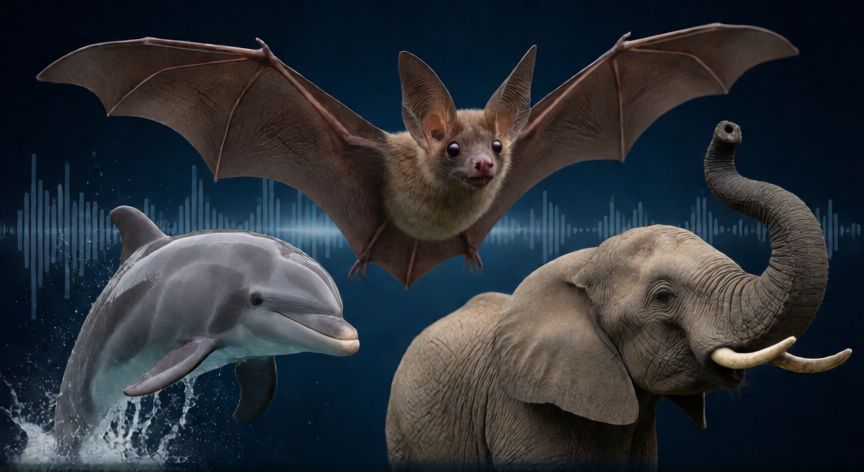 que animal oye mejor, Murciélago, delfín y elefante, tres animales con capacidades auditivas extraordinarias