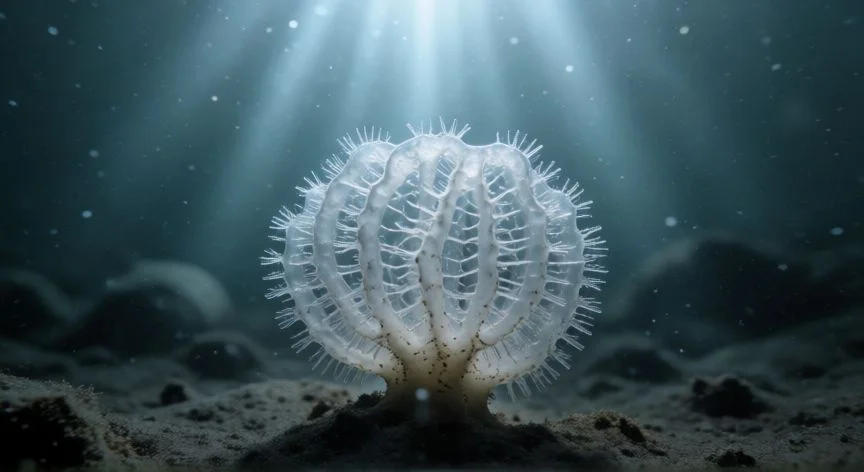 Esponja de cristal en el fondo del océano, el animal que vive más tiempo del planeta