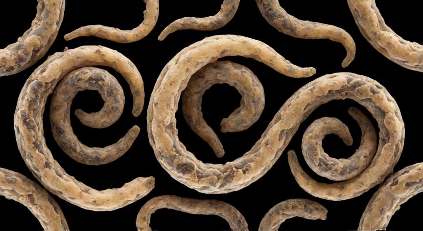 que animal puede vivir sin agua, Nematodos en estado latente en muestra de suelo seco