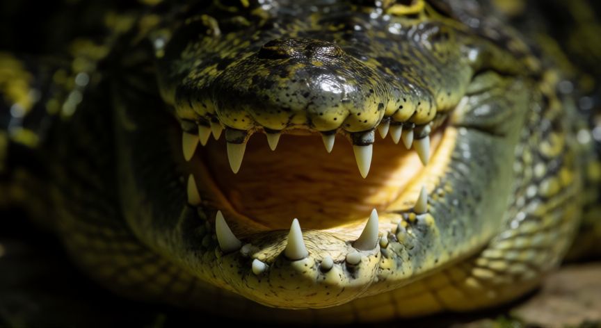 que animal que no tiene lengua, Boca de un cocodrilo con la lengua adherida al paladar por una membrana