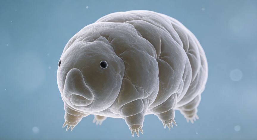 que animal que no toma agua, Tardígrado u oso de agua en vista ampliada con aspecto microscópico