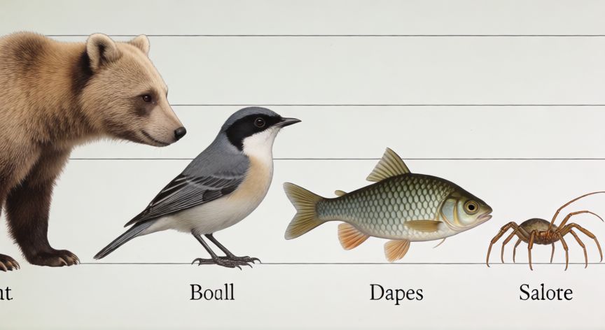 que animal seria, Ilustración comparativa de siluetas de animales para identificar su especie según rasgos morfológicos